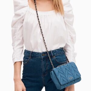 Kate Spade Briar Lane Quilted Denim Mini Emelyn NWOT